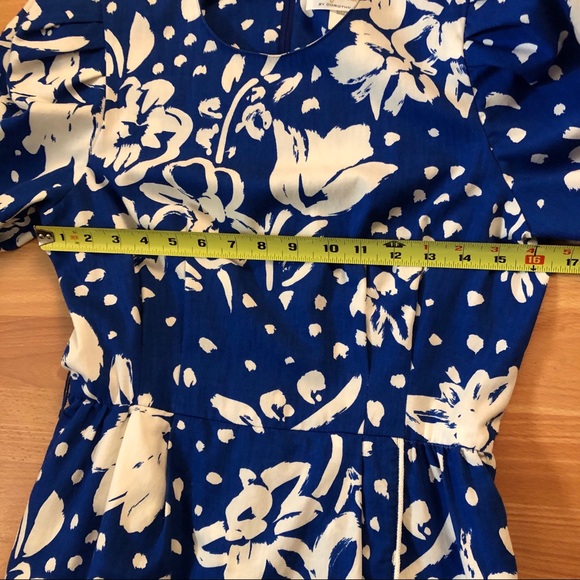 VINTAGE 40’s/50’s/60’s/70’s/80’s dress, blue&white - Picture 12 of 16